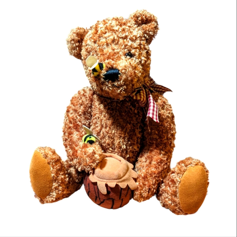 Dan Dee 100th Anniversary Teddy Bear Plush with Bees and Honey Pot